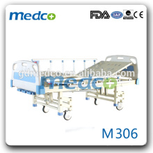 Medco M306 portátil de control de mano ajustable 3 manos Crank Medical Hospital cama